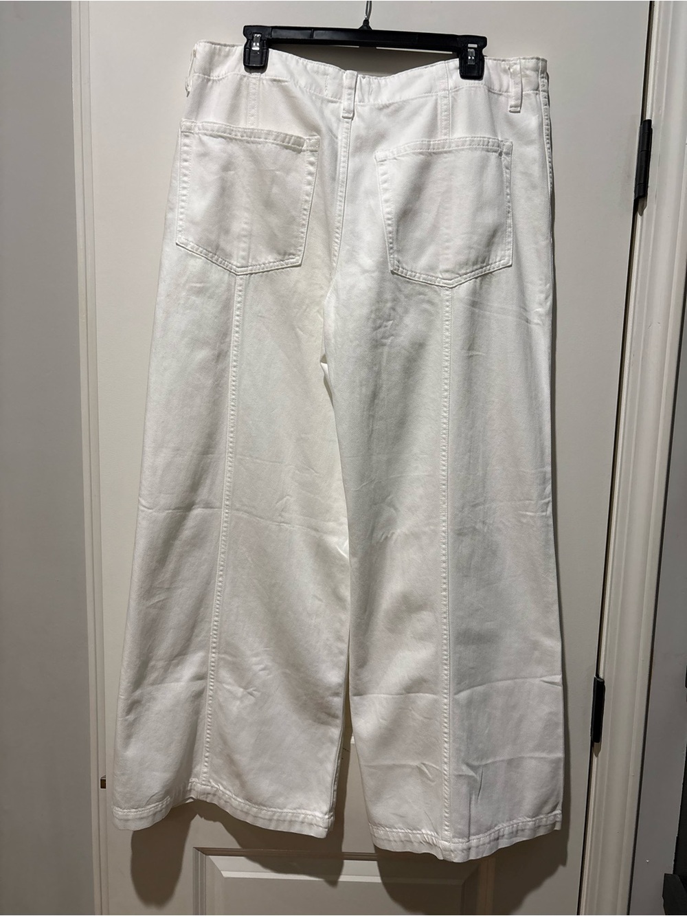 Madewell Wide Sweep Trousers White Size 31 NWT Wide Leg High Rise - Picture 8 of 11